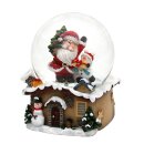 Schneekugel mit Weihnachtsmann, Motiv &uuml;ber Dropdown-Men&uuml; w&auml;hlbar.