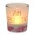 Windlichtglas mit Motiv auf einer transparenten Banderole, inkl. 1 Teelicht, H/&Oslash;: 6,5 x 6 cm, Motiv &uuml;ber Dropdown-Men&uuml; w&auml;hlbar.