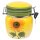 ***Aromadose / Keksdose / Vorratsdose, Motiv: Sonnenblume in gelb / gr&uuml;n, Gr&ouml;&szlig;e ca. 10,8 x 10,8 x 13 cm.
