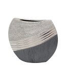 Edle moderne Deko Designer Keramik Vase in silber-grau....