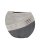 Edle moderne Deko Designer Keramik Vase in silber-grau. Ma&szlig;e L / B / H: 15 x 7 x 19 cm.