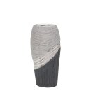 Edle moderne Deko Designer Keramik Vase in silber-grau...