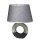 Edle Designer Tischlampe / Wohnzimmerlampe / Nachttischlampe in silber-grau, Gr&ouml;&szlig;e &uuml;ber Dropwon Men&uuml; w&auml;hlbar.