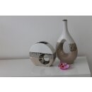 Edle Moderne Deko Designer Keramik Vase oval mit Loch