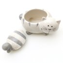 Keramik Dose mit Deckel, als Katze.
