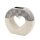 Edle moderne Deko Designer Keramik Vase rund mit Herz in silber-grau wei&szlig;