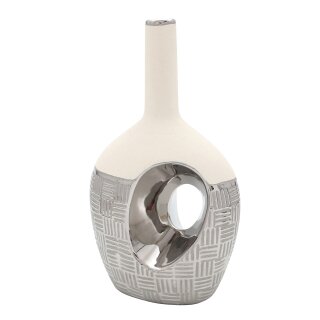 Edle Designer Keramik Vase oval  