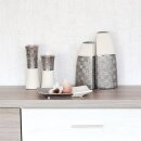 Edle moderne Deko Designer Keramik Vase Segel in silber-grau wei&szlig;