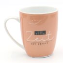 Kaffeebecher / Tasse aus Porzellan, Motiv: Die beste Zeit...