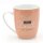 Kaffeebecher / Tasse aus Porzellan, Motiv: Die beste Zeit ist jetzt. Gr&ouml;&szlig;e H/&Oslash;: 9,8 x 8,2 cm, Fassungsverm&ouml;gen 250 ml, Sp&uuml;lmaschinengeeignet.