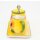 Dolomite Zuckerdose mit L&ouml;ffel, Milchk&auml;nnchen und Platte als 3er Set, Motiv: Sonnenblume in gelb / gr&uuml;n, Gr&ouml;&szlig;e ca. 19 x 10,5 cm.