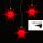 3er Set Weihnachtssterne aus Kunststoff in rot, inkl. LED Beleuchtung und Adapter, f&uuml;r Innen und Au&szlig;en geeignet. Ma&szlig;e je Stern L / B / H: 13,5 x 5,5 x 12 cm.