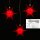 3er Set Weihnachtssterne aus Kunststoff in rot, inkl. LED Beleuchtung und 6h Timer, f&uuml;r Batteriebetrieb, f&uuml;r Innen und Au&szlig;en geeignet. Ma&szlig;e je Stern L / B / H: 13,5 x 5,5 x 12 cm.