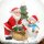 Schneekugel mit stehenden Weihnachtsmann, Schneewirbel, Sound und Licht, Ma&szlig;e H/B/&Oslash; Kugel: ca. 13 x 11,5 cm/ &Oslash; 10 cm.