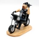 R&auml;ucherm&auml;nnchen Heavy Metal Rocker auf Motorrad - Biker, L/B/H 20 x 8 x 18 cm
