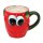 Kaffeebecher - Tasse als Erdbeer Gr&ouml;&szlig;e H/&Oslash;: 9 x 12 cm