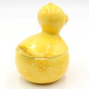 Dekohelden24 - Keramik Vorratsdose | Aufbewahrungsdose mit Deckel als gelbe Ente - Ma&szlig;e L/B/H 16 x 13 x 18 cm