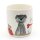 Kaffeebecher Kaffeetasse aus Porzellan - Motiv: Hungrige Hunde - Gr&ouml;&szlig;e H/&Oslash;: 9 x 8 cm, Fassungsverm&ouml;gen 300ml, sp&uuml;lmaschinengeeignet