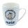 Kaffeebecher / Tasse aus Porzellan, Motiv: Moin. Gr&ouml;&szlig;e H/&Oslash;: 9,8 x 8,2 cm, Fassungsverm&ouml;gen 250 ml, Sp&uuml;lmaschinengeeignet.