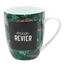 Kaffeebecher / Tasse aus Porzellan, Motiv: Mein Revier....