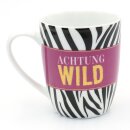 Kaffeebecher / Tasse aus Porzellan, Motiv: Achtung Wild....