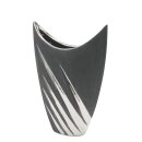 Edle moderne Deko Designer Keramik Vase in silber-grau,...