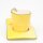 Dolomite Kafeepot / Kaffeetasse mit Geb&auml;ckteller, geschwungen, Motiv: Sonnenblume in gelb / gr&uuml;n, Gr&ouml;&szlig;e ca. 19 x 10,5 cm.