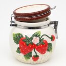 Aromadose / Keksdose / Vorratsdose mit Erdbeere-Relief,...