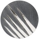 Edle moderne Deko Designer Keramik Schale / Platte / Naschschale / Dekoschale in silber-grau, Ma&szlig;e L/B/H 35 x 12,5 x 9 cm.