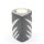 Edler moderner Deko Designer Keramik Teelichthalter in silber-grau, Ma&szlig;e L/B/H ca. 7 x 9 x 9 cm.