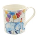 Kaffeebecher Kaffeetasse aus Porzellan - Geburtstagstassen Giraffe / Elefant
