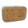 Brotdose mit versch. Motiven, L/B/H ca. 12 x 19,7 x 7,3 cm, Deckel aus Kunststoff und Holz - Brettchen