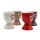 Keramik Eierbecher / Eierhalter / Eierschale mit Herz, im 4er Set, verschiedene Farben, Ma&szlig;e je Becher H/&Oslash; ca. 7 x 5 cm