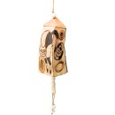 Glocke zum Aufh&auml;ngen aus Keramik als Haus, Gr&ouml;&szlig;e: H/B ca. 23 x 7 cm, verschiedenen Ausf&uuml;hrungen