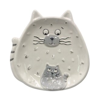 Porzellan Geschirrserie mit Katzenmotiv