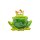 Lustiger Deko-Frosch mit goldener Krone/ Froschk&ouml;nig, aus Keramik, in gr&uuml;n in verschiedenen Gr&ouml;&szlig;en