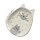 Porzellan Dekoteller, Keramik Schale, Teller, Servierplatte, flach, als Katzen-Familie, Gr&ouml;&szlig;e: H/&Oslash; ca. 17 x 17 cm