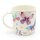 2er Set Kaffeebecher Kaffeetasse aus Porzellan - Motiv: bunte Schmetterlinge - Gr&ouml;&szlig;e H/&Oslash;: 9 x 8 cm, Fassungsverm&ouml;gen 270ml, sp&uuml;lmaschinengeeignet