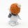 Schneekinder mit M&uuml;tze und Schal in gr&uuml;n, orange, rot und grau, als 4er Set, L/B/H 4,7 x 4,7 x 8 cm