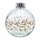 Trinkglas Weihnachtskugel aus Glas mit Strohhalm als 2er Set, transparent mit weihnachtlichem Dekor, L/B/H 10 x 10 x 20 cm, Fassungsverm&ouml;gen 220 ml