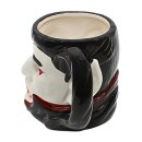3D Keramik Kaffeebecher - Tasse als Vampir,  Gr&ouml;&szlig;e L/B/H ca. 15 x 12 x 11 cm