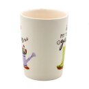 Keramik Kaffeetasse - Kaffeepot - I love my tiny garden, Ma&szlig;e L/B/H 9 x 12 x 12 cm