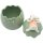 Keramik Vorratsdose - Zuckerdose mit Deckel - Hase - Osterhase auf Ei - liegend, Ma&szlig;e L/B/H 9,5 x 9,5 x 13 cm.