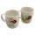 2er Set Kaffeebecher Kaffeetasse aus Porzellan - Fr&uuml;hlingstasse, Motiv: Marienk&auml;fer - Gr&ouml;&szlig;e H/&Oslash;: 12 x 9 cm, Fassungsverm&ouml;gen 350ml, sp&uuml;lmaschinengeeignet