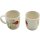 2er Set Kaffeebecher Kaffeetasse aus Porzellan - Fr&uuml;hlingstasse, Motiv: Marienk&auml;fer - Gr&ouml;&szlig;e H/&Oslash;: 12 x 9 cm, Fassungsverm&ouml;gen 350ml, sp&uuml;lmaschinengeeignet