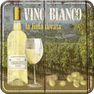 ***Nostalgic Art - Vino Bianco - Untersetzer 9x9cm