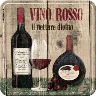 ***Nostalgic Art - Vino Rosso - Untersetzer 9x9cm